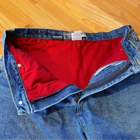 Guide Series Fleece Lined Thinsulate Blue Denim Jeans Men's 36 x 30 - Picture 6 of 10